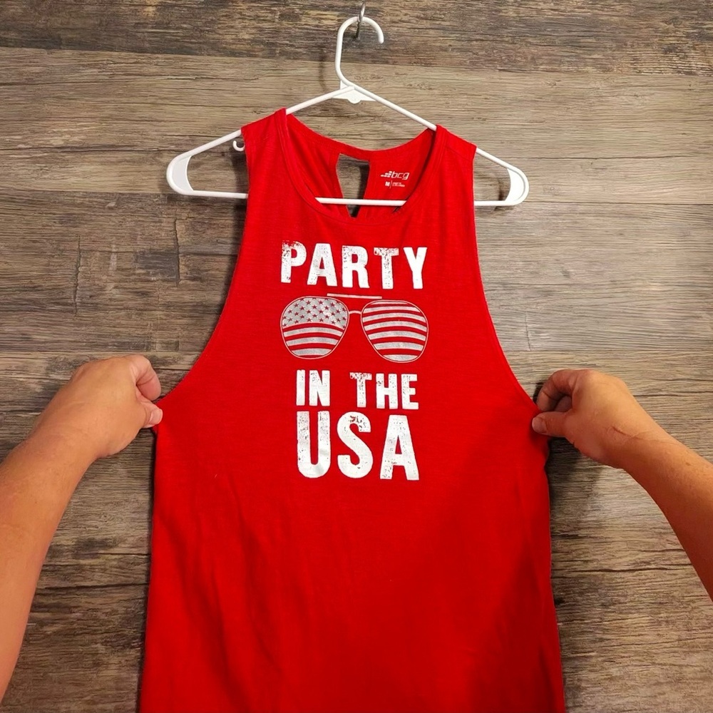 BCG Red Patriotic Tank Top